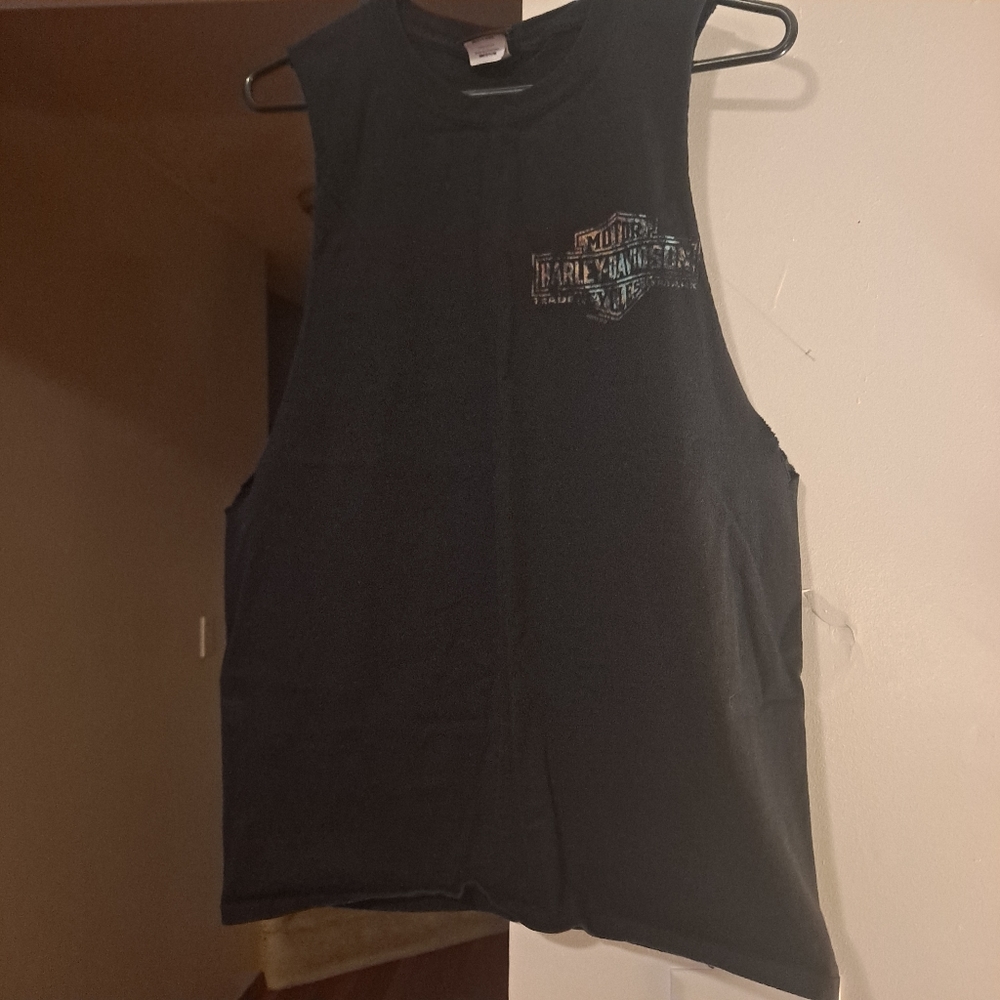 Men's Harley Davidson cut off t-shirt